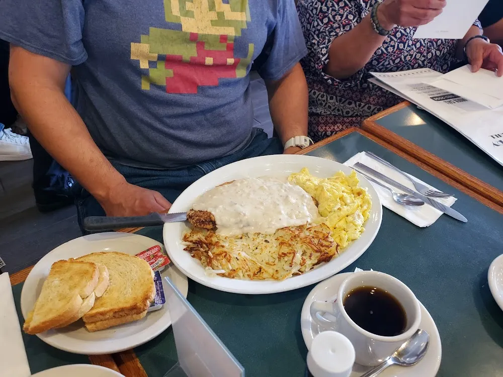 Chicken Fried Steak Eggs and Hashbrowns