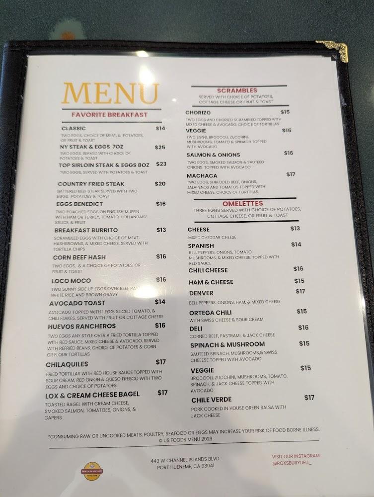 Roxsbury Deli & Grill Menu image 4
